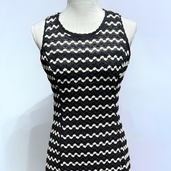 🌻Karl Lagerfeld Paris Crochet Knit A-Line Dress Size 6 - Picture 4 of 11